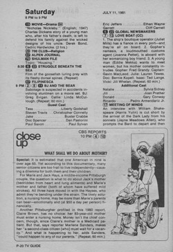 TV Guide Toronto Edition Listings