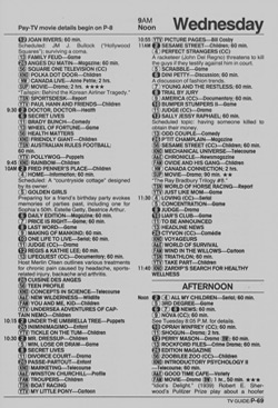 TV Guide Western British Columbia Edition Listings